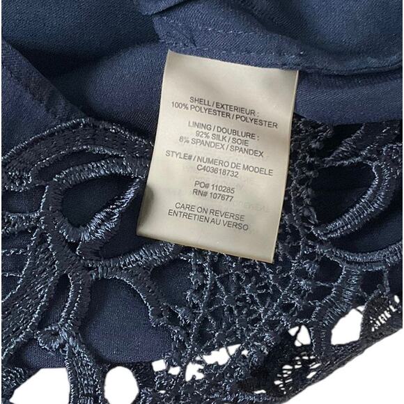 Alice + Olivia Blue Embroidered Open Back Sheath Dress Women Size 0 | 58-36 - Picture 5 of 7